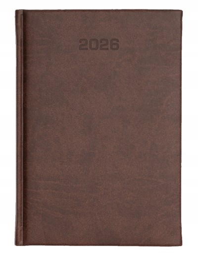 KALENDARZ A-5 VIVELLA UKŁAD DZIENNY BRĄZ