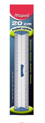 LINIJKA 20CM ALUMINIUM UCHWYT
