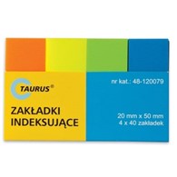 ZAKŁADKI INDEKSUJĄCE PLASTIKOWE 4 kol. 20X50