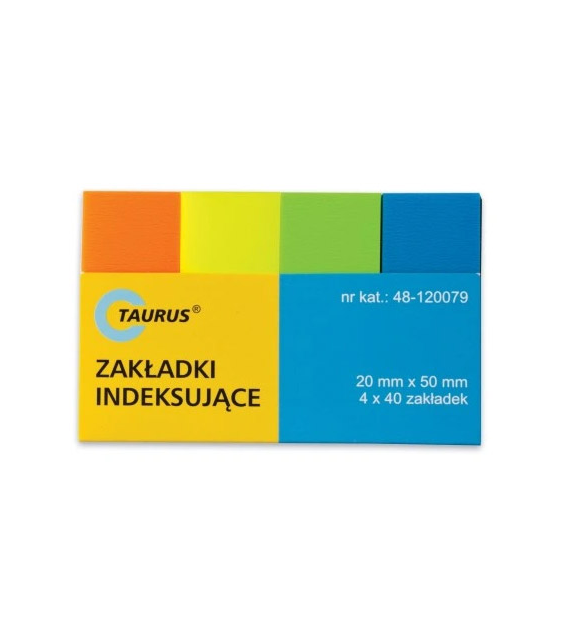 ZAKŁADKI INDEKSUJĄCE PLASTIKOWE 4 kol. 20X50