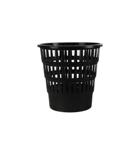 KOSZ NA ŚMIECI PLASTIK AŻUROWY 16L CZARNY