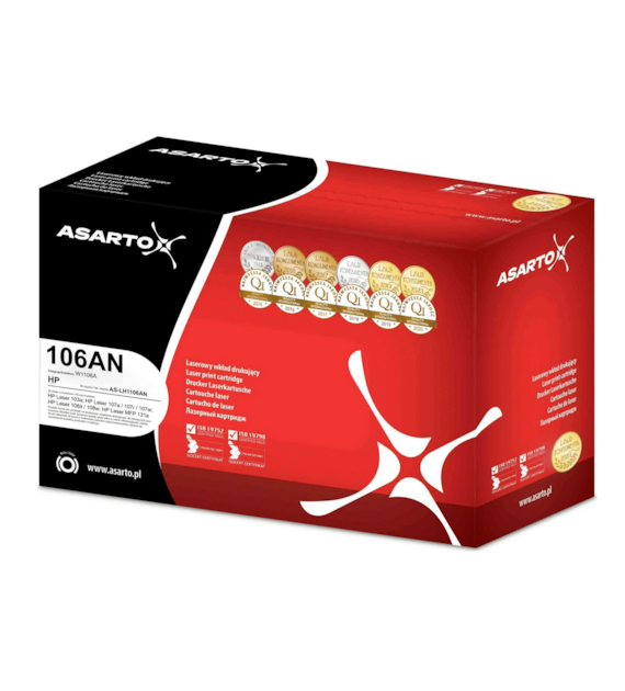 ASARTO HP 106A W1106A 107/MFP135/MFP137/1TYS/CZARNY