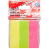 ZAKŁADKI INDEKSUJĄCE PAPIEROWE 3 KOL. 26X76 NEON