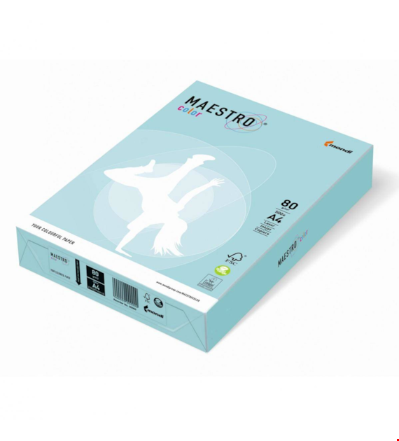 PAPIER MAESTRO NIEBIESKI A-4 80g  kart. 5 ryz