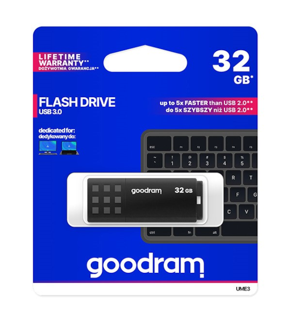 PAMIĘĆ PENDRIVE  32 GB Goodram USB 3.0 black