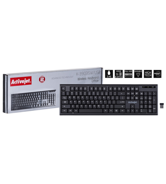 KLAWIATURA BEZPRZEWODOWA USB ACTIVEJET K-K39035W