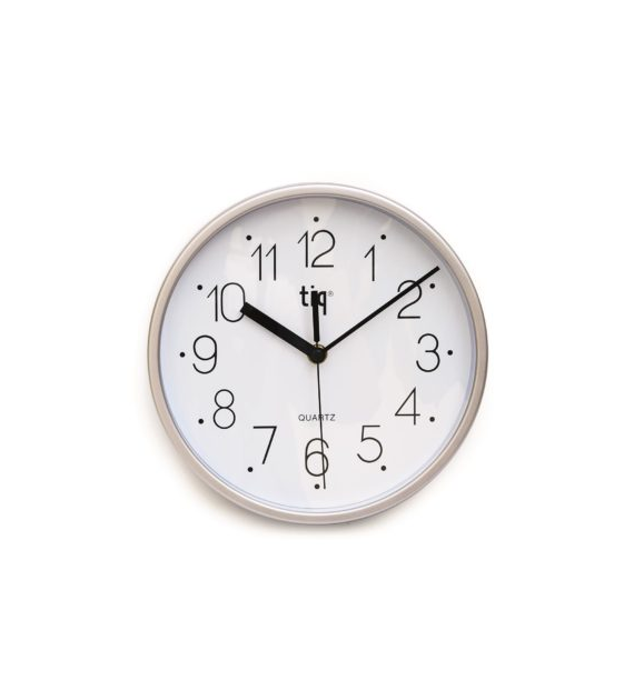 ZEGAR ŚCIENNY W99158 SREBNY Średnica 22,5cm