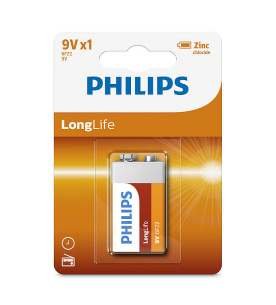 BATERIA 6F22 R9  9V PHILIPS