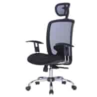 FOTEL SAMOS CZARNY z regulowanymi podłokietnikami