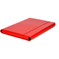 TECZKA Z GUMKĄ A-4/4 cm Skrzydłowa Czerwona