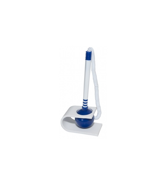 DŁUGOPIS Z PRZYLEPCEM STOJĄCY Na Sprężynce Niebieski