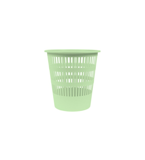 KOSZ NA ŚMIECI PLASTIK AŻUROWY 12L ZIELONY
