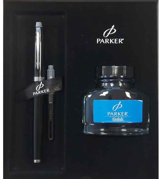 KOMPLET PARKER PIÓRO I.M. CZARNE CT+ATRAMENT+TŁOCZEK