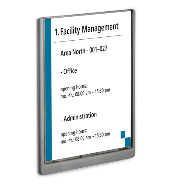 TABLICZKA INFORMACYJNA A-4 CLICK SIGN NIEBIESKA