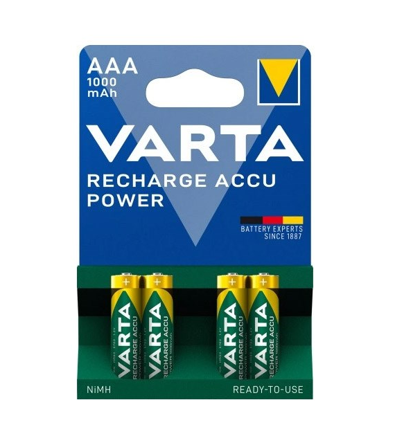 AKUMULATORKI AAA LR3 VARTA 1000mah  opak. 4 szt.