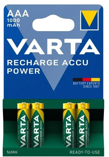 AKUMULATORKI AAA LR3 VARTA 1000mah  opak. 4 szt.