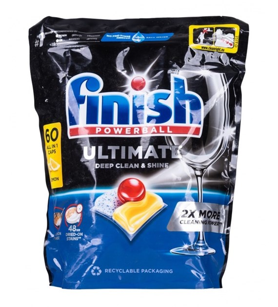 TABLETKI DO ZMYWAREK FINISH Ultimate All in One opak. 60 szt. Lemon