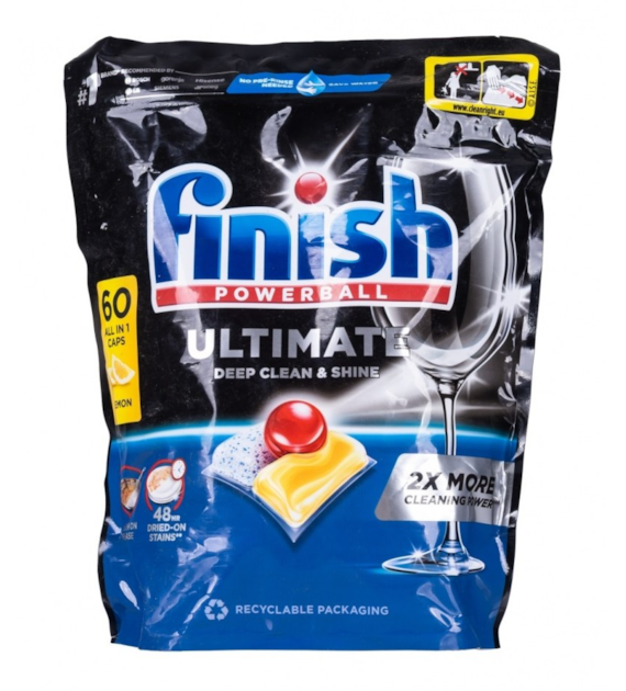 TABLETKI DO ZMYWAREK FINISH Ultimate All in One opak. 60 szt. Lemon