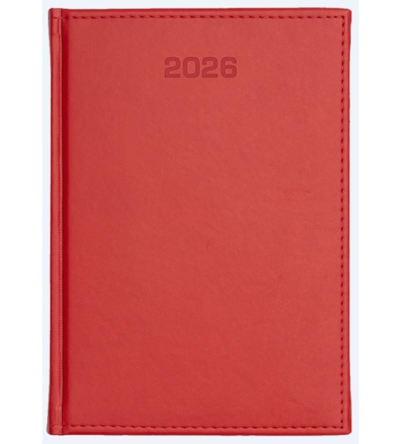 KALENDARZ A-4 VIVELLA UKŁAD TYGODNIOWY CZERWONY