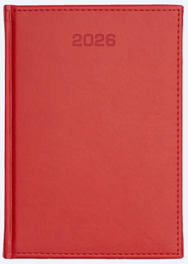 KALENDARZ A-4 VIVELLA UKŁAD TYGODNIOWY CZERWONY