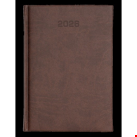 KALENDARZ A-5 VIVELLA UKŁAD DZIENNY CIEMNY BRĄZ