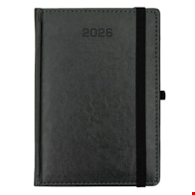 KALENDARZ A-5 NEBRASKA UKŁAD DZIENNY Z GUMKĄ CIEMNO ZIELONY