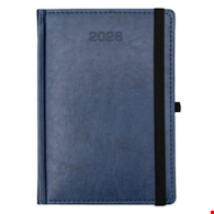 KALENDARZ A-5 NEBRASKA UKŁAD DZIENNY Z GUMKĄ NIEBIESKI