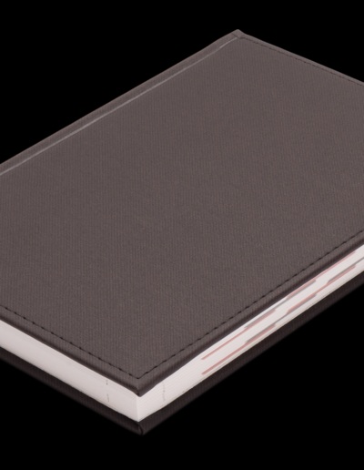 KALENDARZ A-5 DENIM UKŁAD DZIENNY CIEMNY BRĄZ