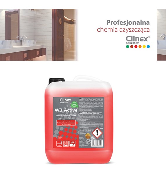 Preparat CLINEX do mycia sanitariatów W3 Active 5 litrów