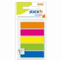 ZAKŁADKI INDEKSUJĄCE PLASTIKOWE 5 KOL. 45X12/25 STICK'N