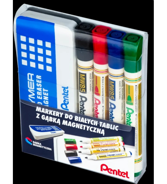 MARKER SUCHOŚCIERALNY 4 KOLORY PENTEL Z GĄBKĄ