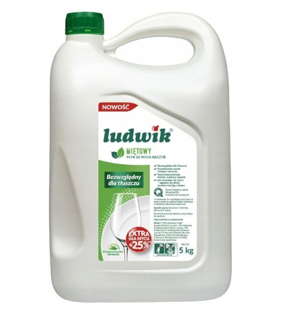 PŁYN DO NACZYŃ LUDWIK 5L Miętowy