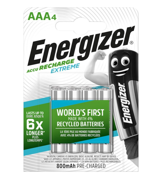 AKUMULATORKI AAA LR3 Energaizer Extreme  800mAh opak. 4 szt.