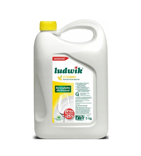 PŁYN DO NACZYŃ LUDWIK 5 Litrów  Cytryna