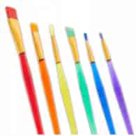 PĘDZELKI DO FARB AKRYLOWYCH opak. 6 szt.