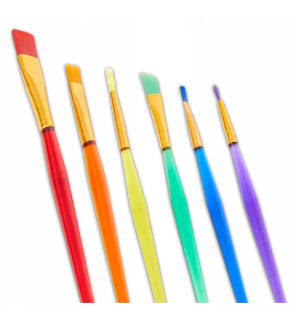 PĘDZELKI DO FARB AKRYLOWYCH opak. 6 szt.