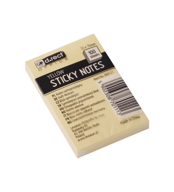 NOTES SAMOPRZYLEPNY 51X76 D.rect opak. 12 szt.
