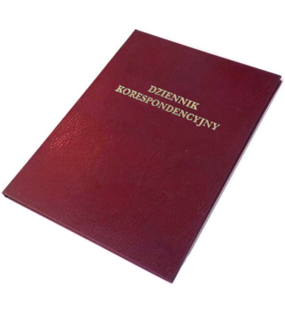 DZIENNIK KORESPONDENCYJNY A4 300k bordowy