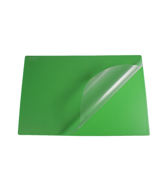Podkład na biurko Biurfol z folią zielony, 580x380mm, z folią