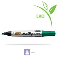 Marker permanentny Bic marking Ecolutions zielony, ścięta końcóka