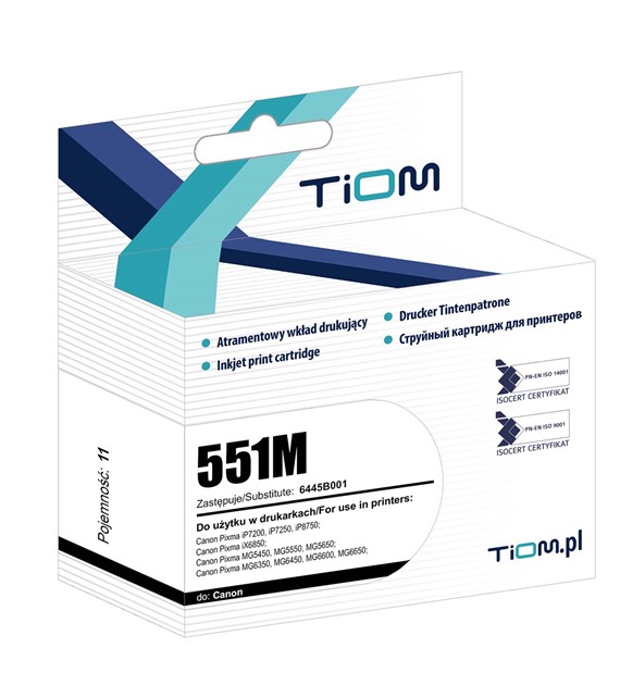 TIOM CANON CLI551/11ML/MAGENTA