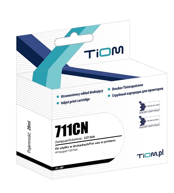 TIOM HP 711 CZ130A/T520/29ML/CYAN