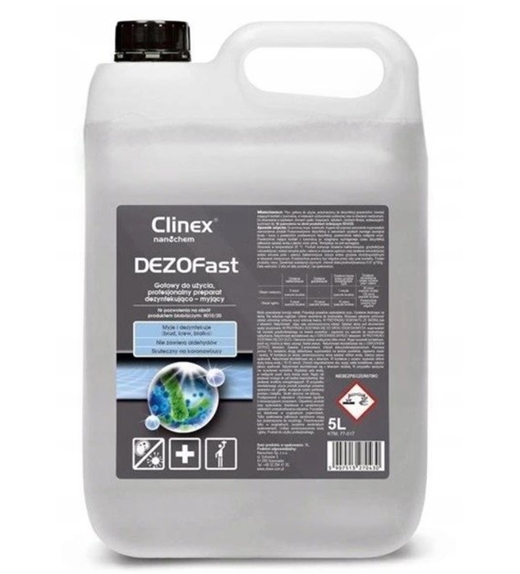Preparat Clinex Dezofast do mycia i dezynfekcji 5 litrów