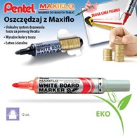 Marker do tablic suchościeralnych Pentel MWL5M Maxiflo czerwony