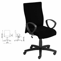 Krzesło Leon tkanina czarna EF-019