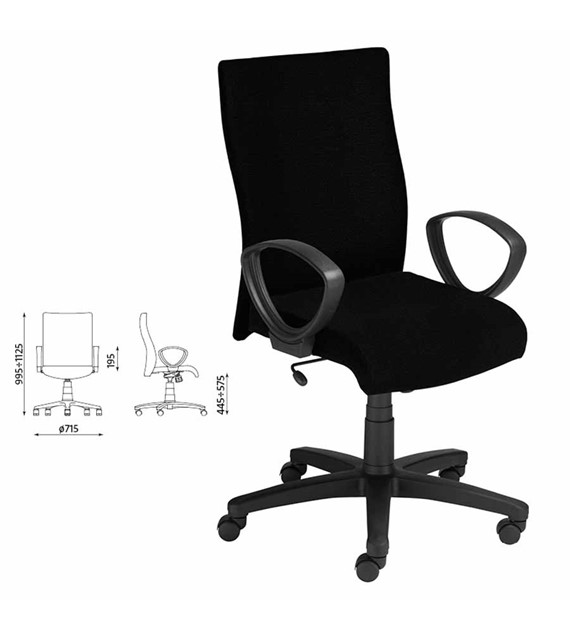 Krzesło Leon tkanina czarna EF-019